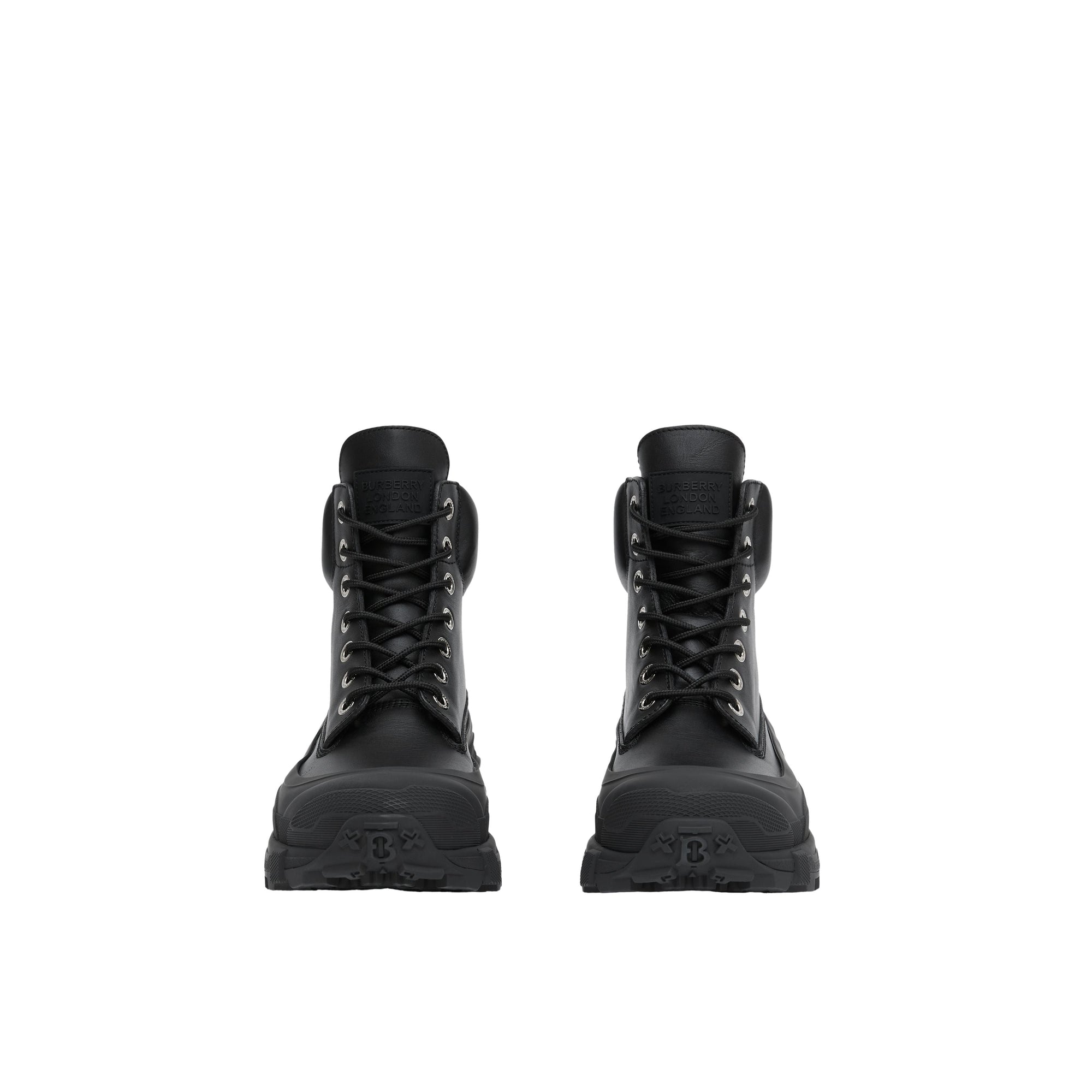 BLACK/ARCHIVE BEIGE Bottines en cuir