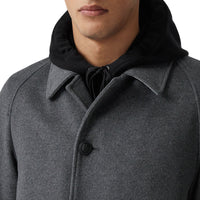 CHARCOAL MELANGE Paletot en laine et cachemire avec boutons