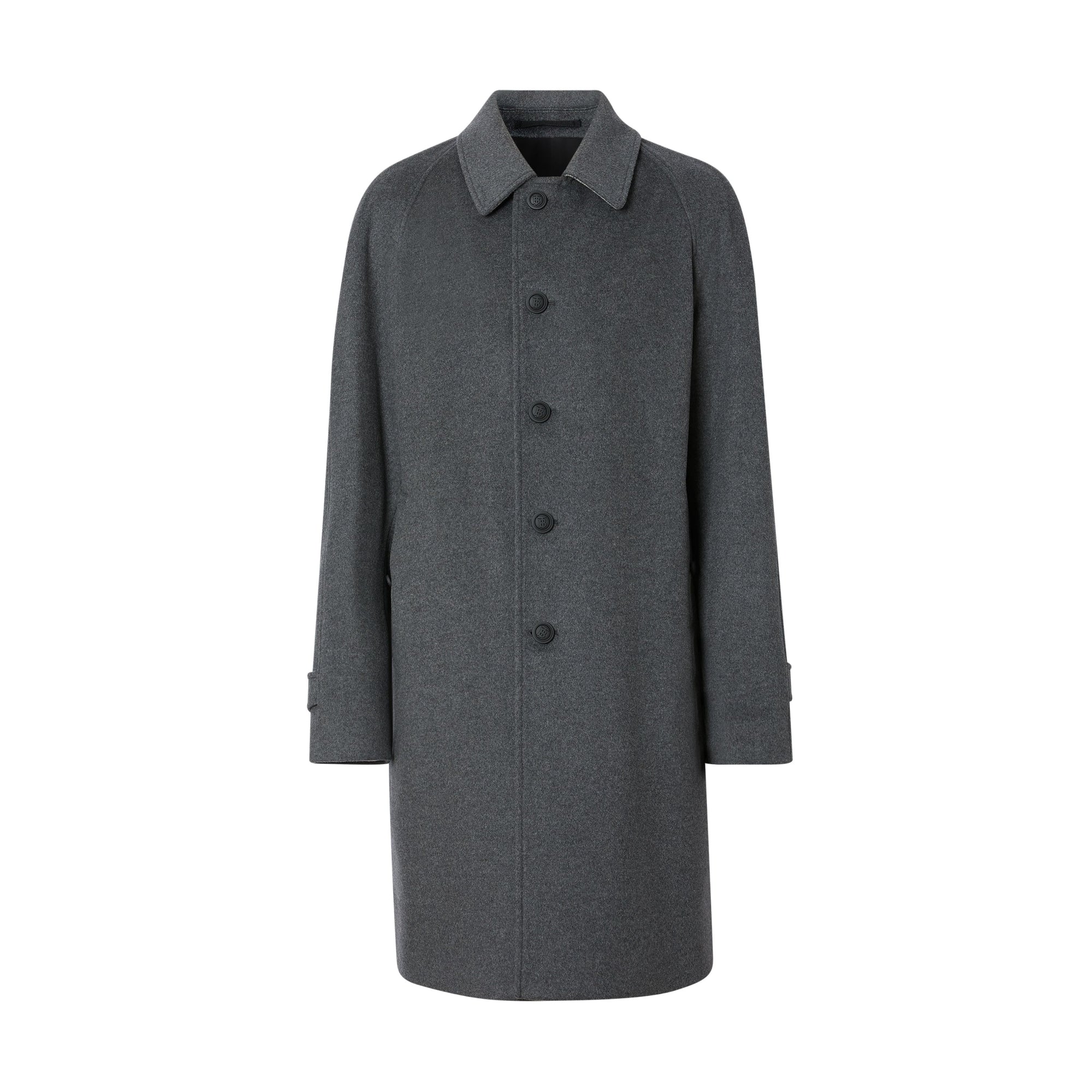 CHARCOAL MELANGE Paletot en laine et cachemire avec boutons