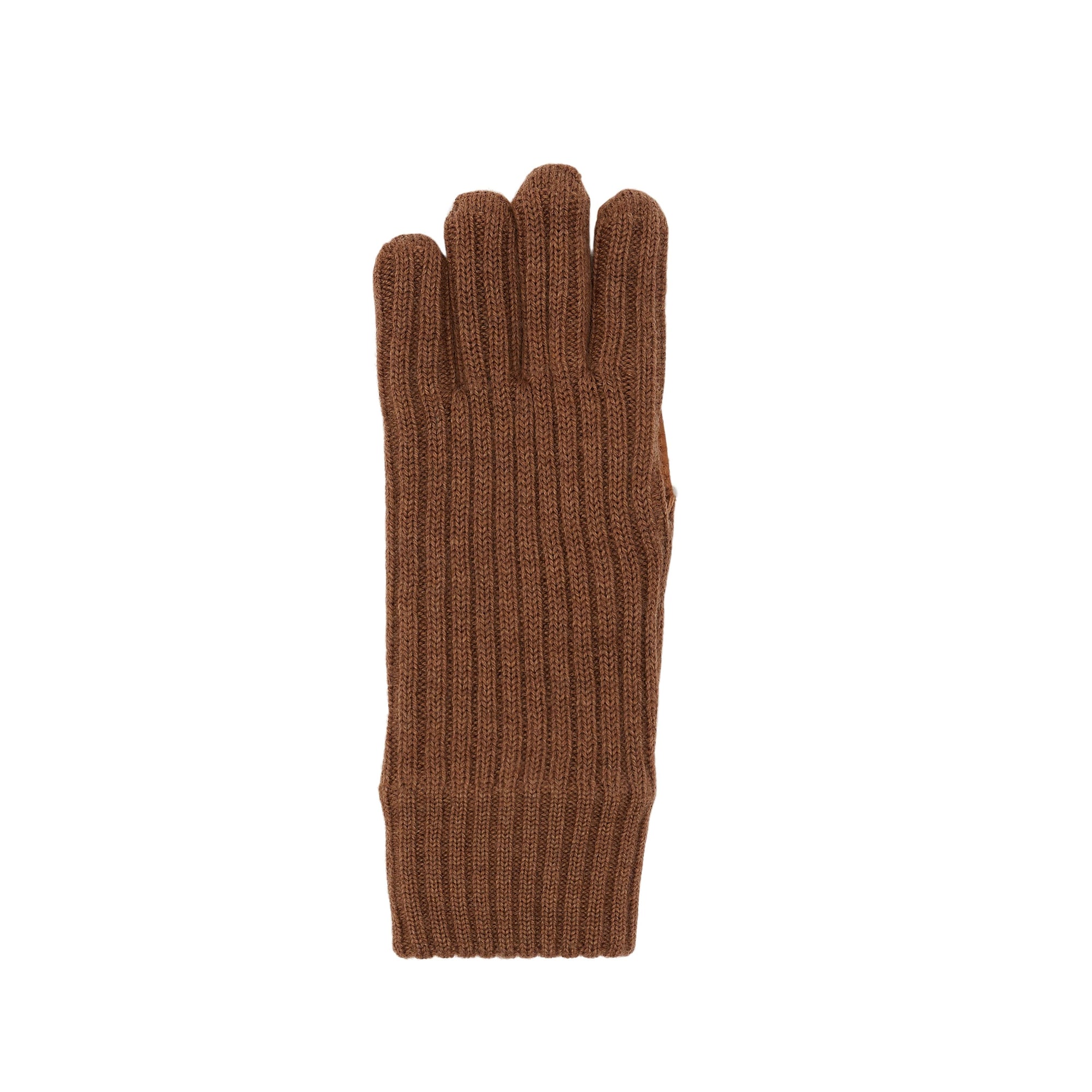 CAMEL Gants en laine mérinos et cuir de cerf doublés de cachemire