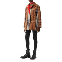 BIRCH BROWN IP PTTN Veste de campagne matelassée en coton technique check