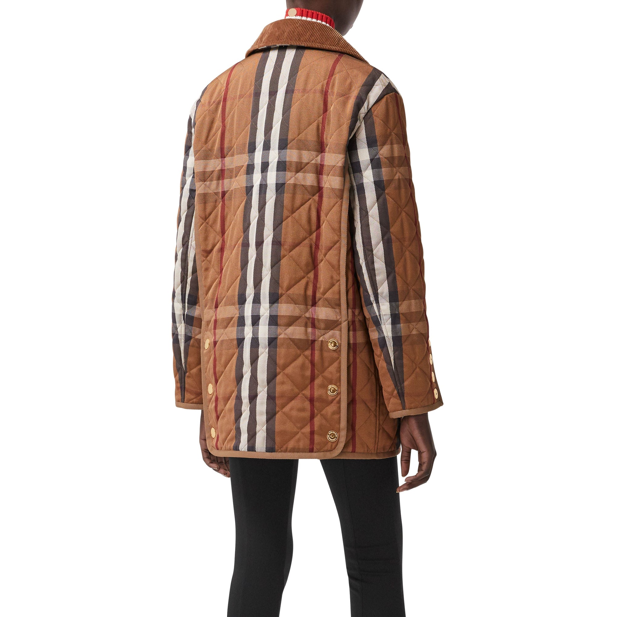 BIRCH BROWN IP PTTN Veste de campagne matelassée en coton technique check