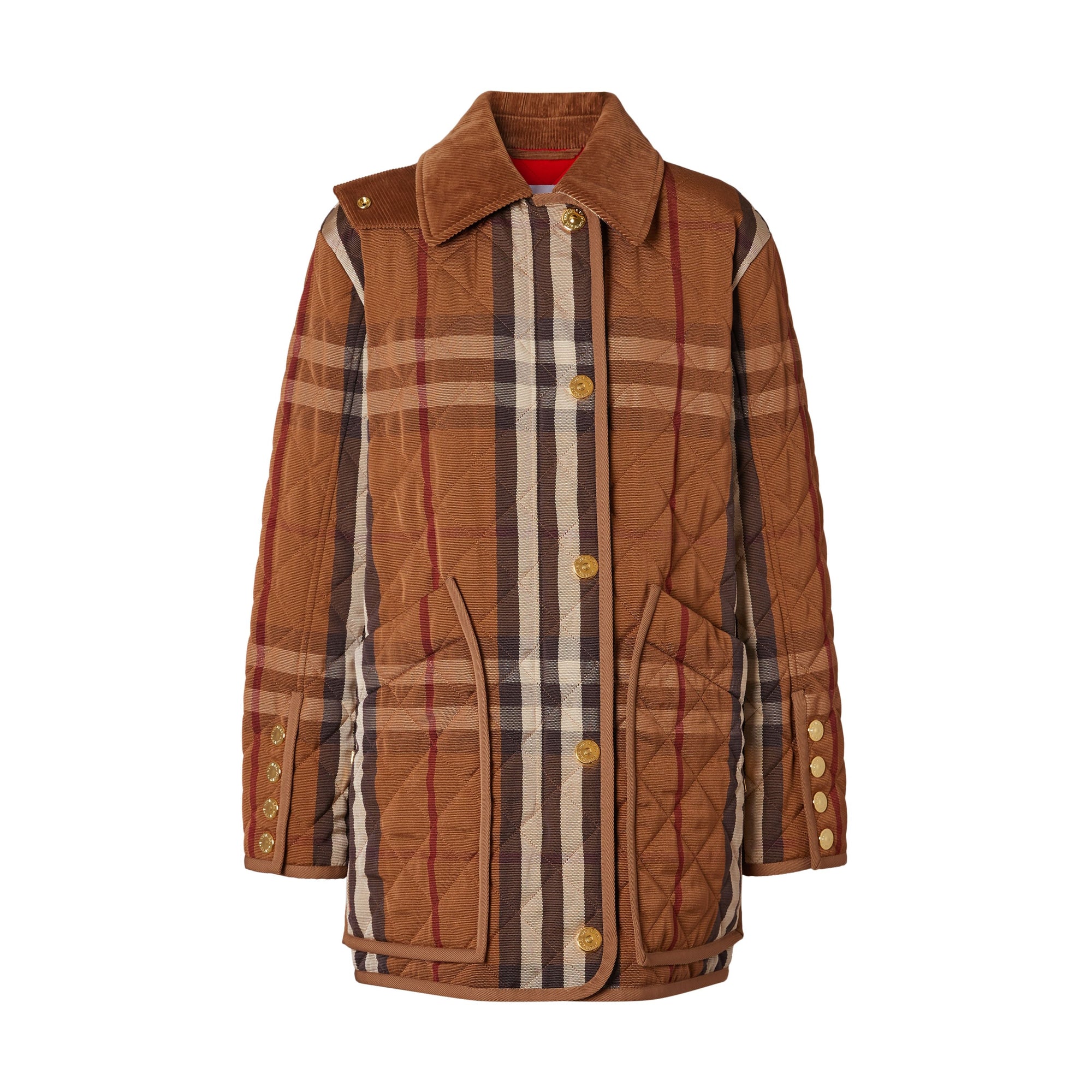 BIRCH BROWN IP PTTN Veste de campagne matelassée en coton technique check