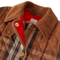 BIRCH BROWN IP PTTN Veste de campagne matelassée en coton technique check