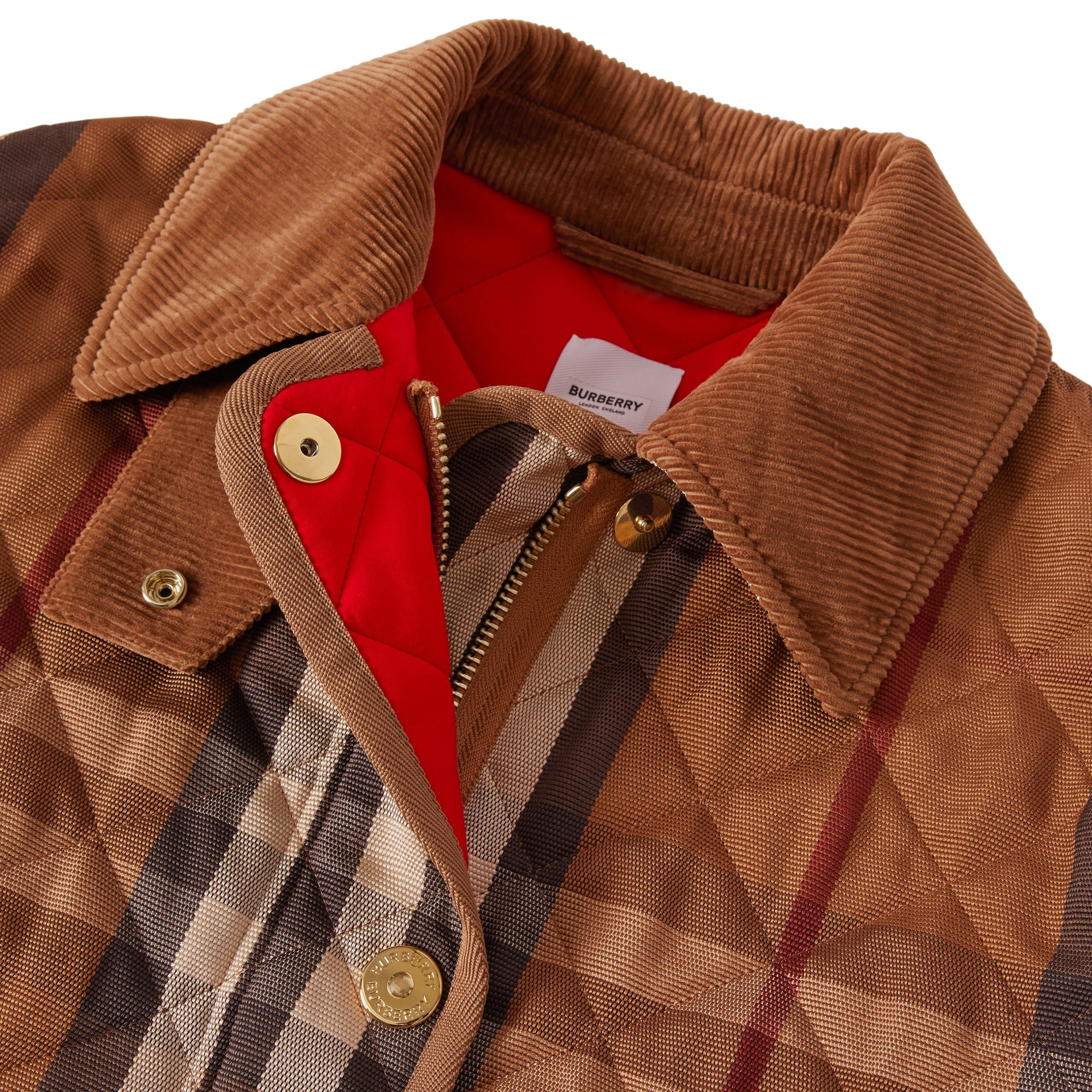 BIRCH BROWN IP PTTN Veste de campagne matelassée en coton technique check