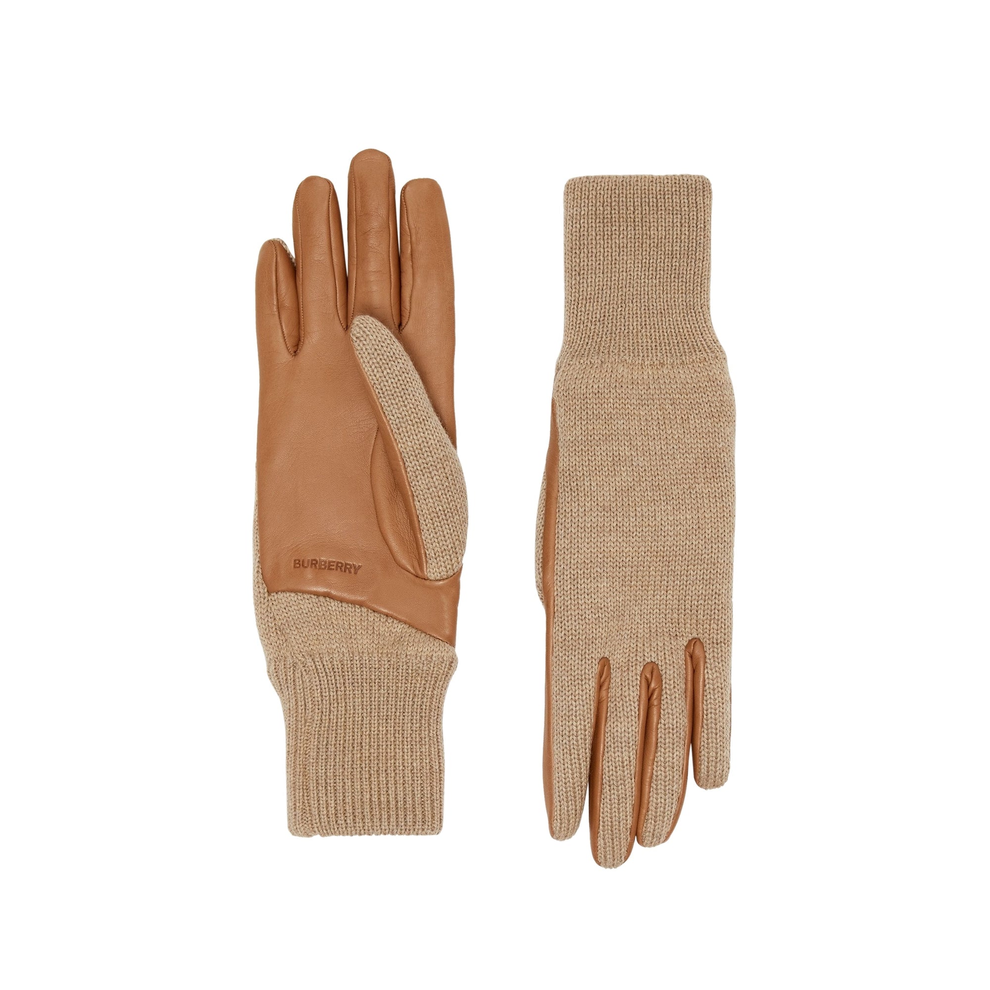BRONZE Gants en laine mérinos et cuir d'agneau doublés de cachemire