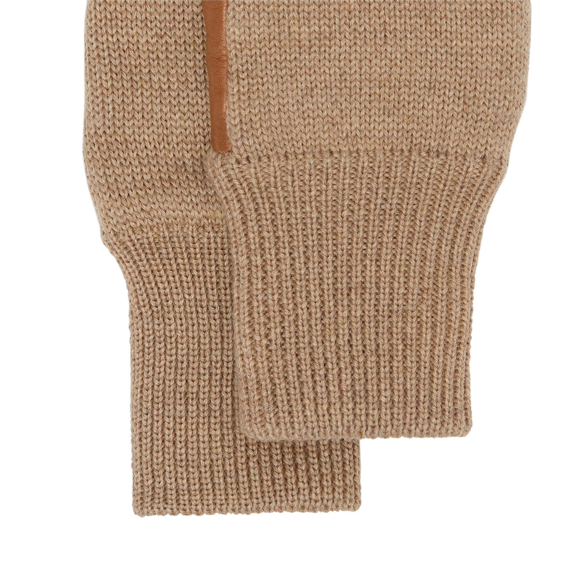 BRONZE Gants en laine mérinos et cuir d'agneau doublés de cachemire