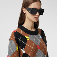 BLACK Pull en laine et cachemire Monogram – Unisexe
