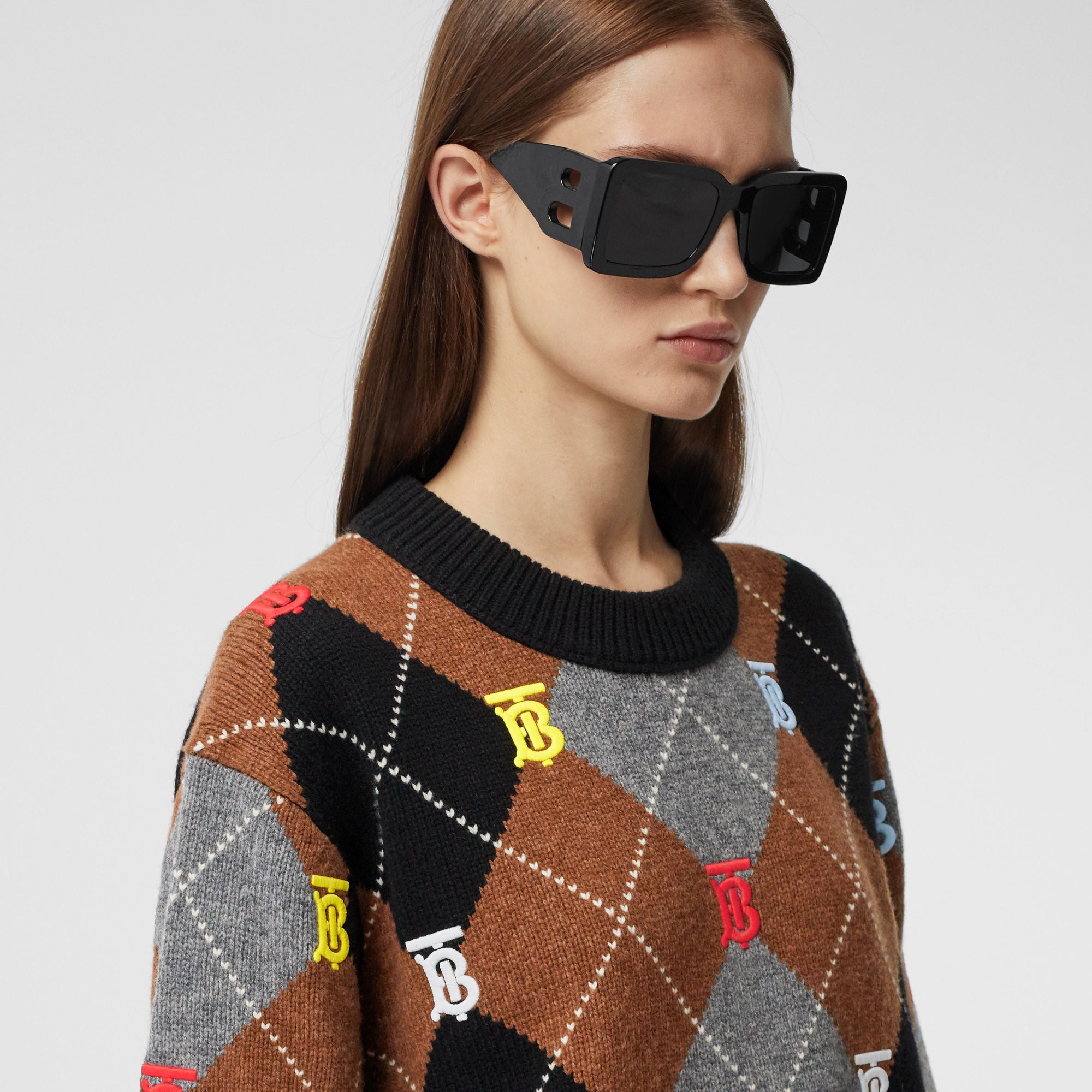 BLACK Pull en laine et cachemire Monogram – Unisexe
