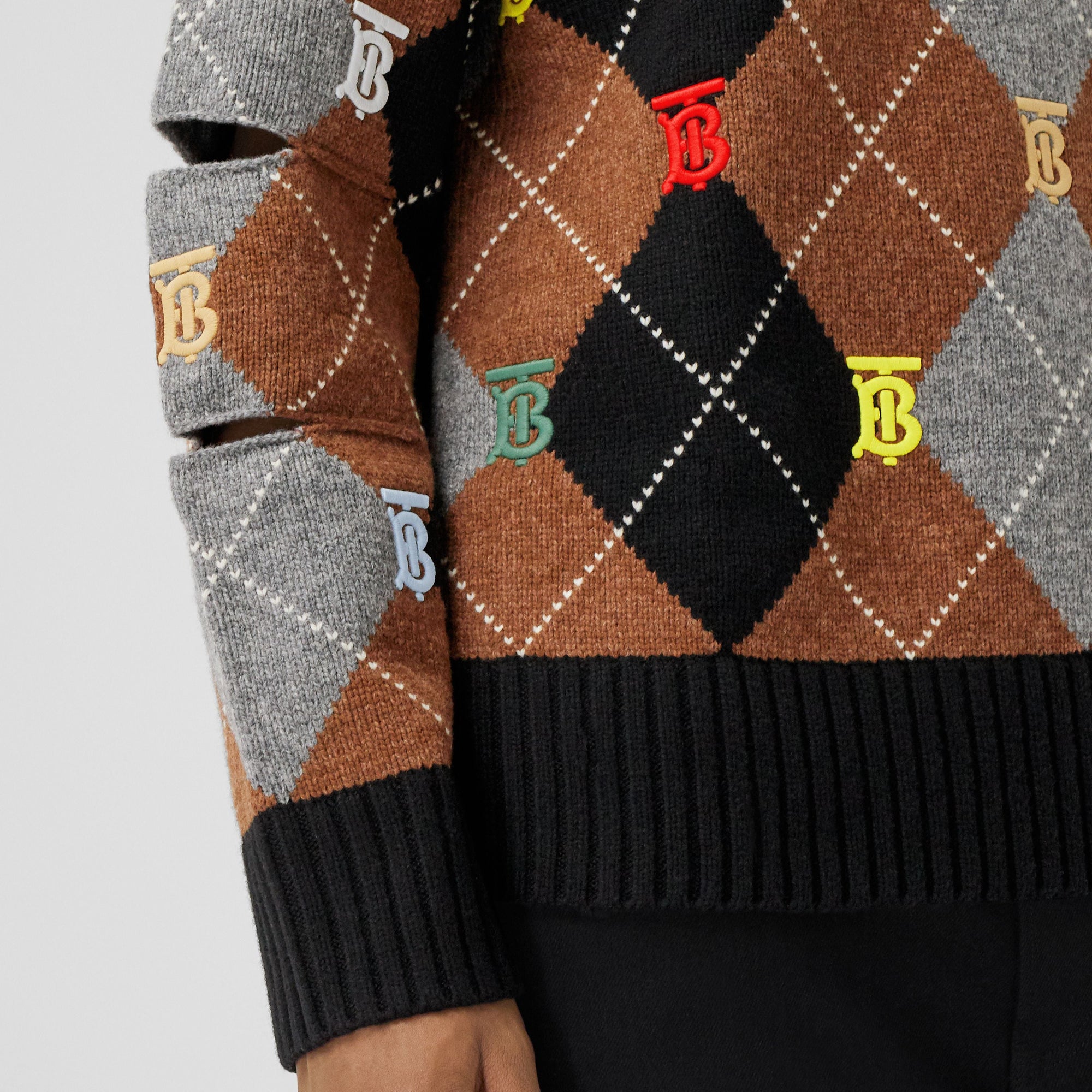BLACK Pull en laine et cachemire Monogram – Unisexe