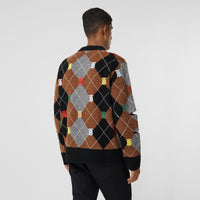 BLACK Pull en laine et cachemire Monogram – Unisexe