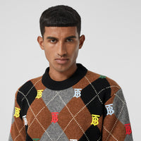 BLACK Pull en laine et cachemire Monogram – Unisexe