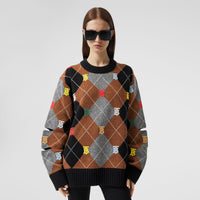 BLACK Pull en laine et cachemire Monogram – Unisexe