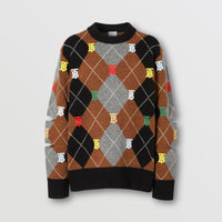 BLACK Pull en laine et cachemire Monogram – Unisexe