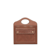 Mini sac pocket en cuir perforé monogram - Hâle