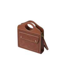 Mini sac pocket en cuir perforé monogram - Hâle