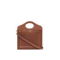Mini sac pocket en cuir perforé monogram - Hâle