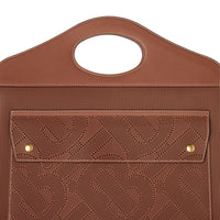 Sac Pocket moyen en cuir perforé Monogram - Hâle