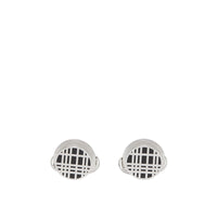 PALLADIO/BLACK Boutons de manchette plaqués palladium avec check