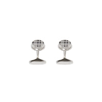 PALLADIO/BLACK Boutons de manchette plaqués palladium avec check