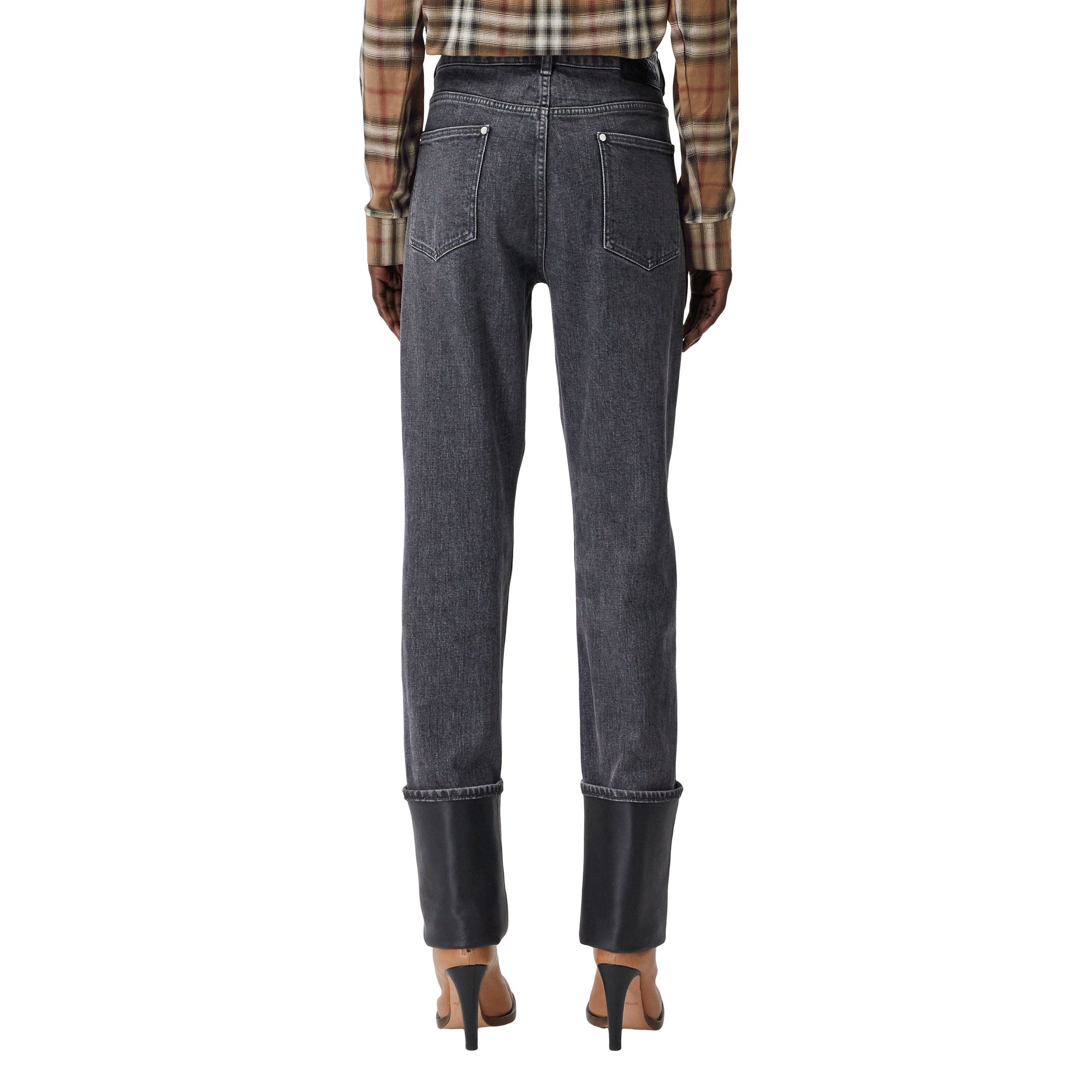 Chemise oversize en sergé de coton check ombré - Bouleau brun
