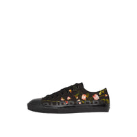 BLACK Sneakers en toile de coton à imprimé roses
