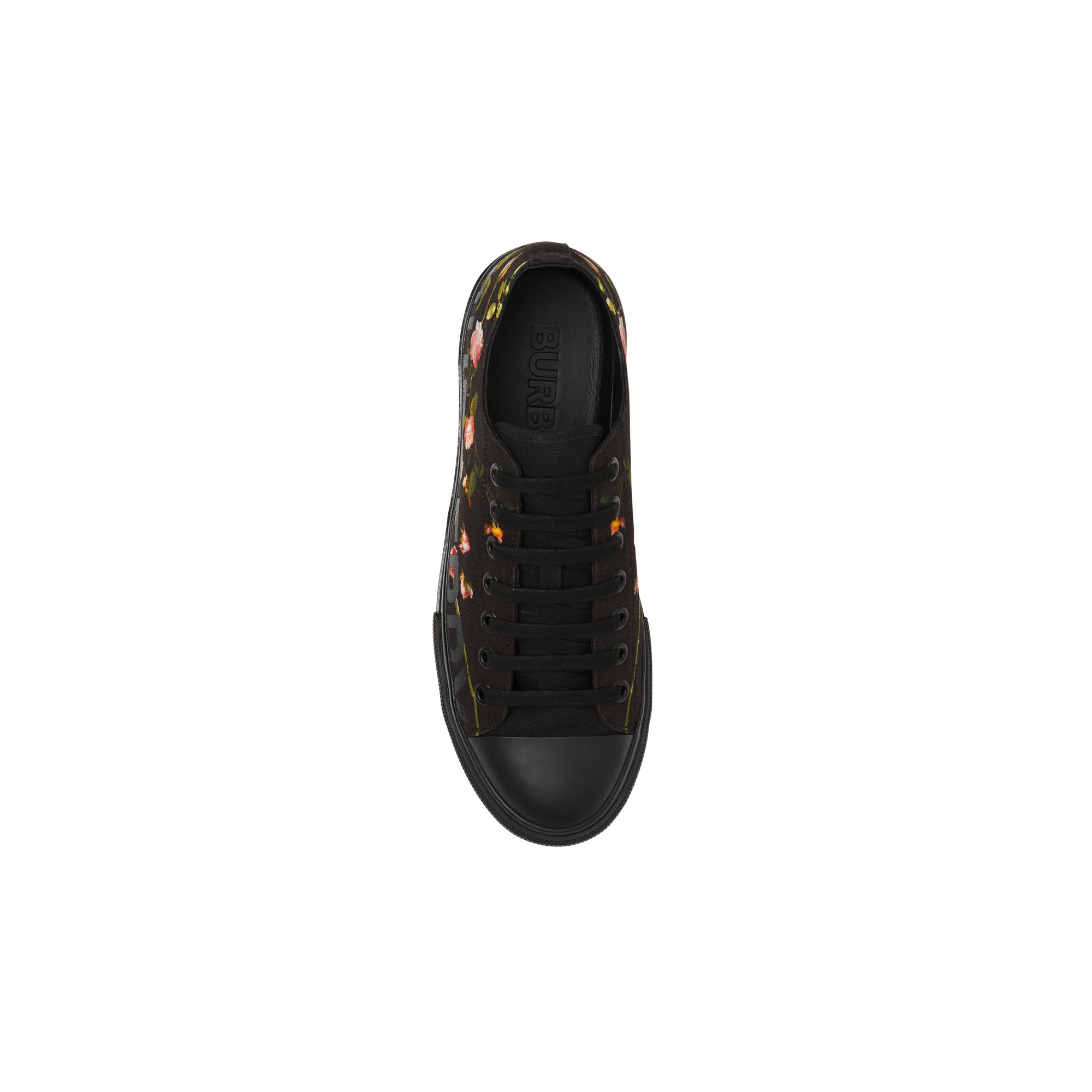 BLACK Sneakers en toile de coton à imprimé roses