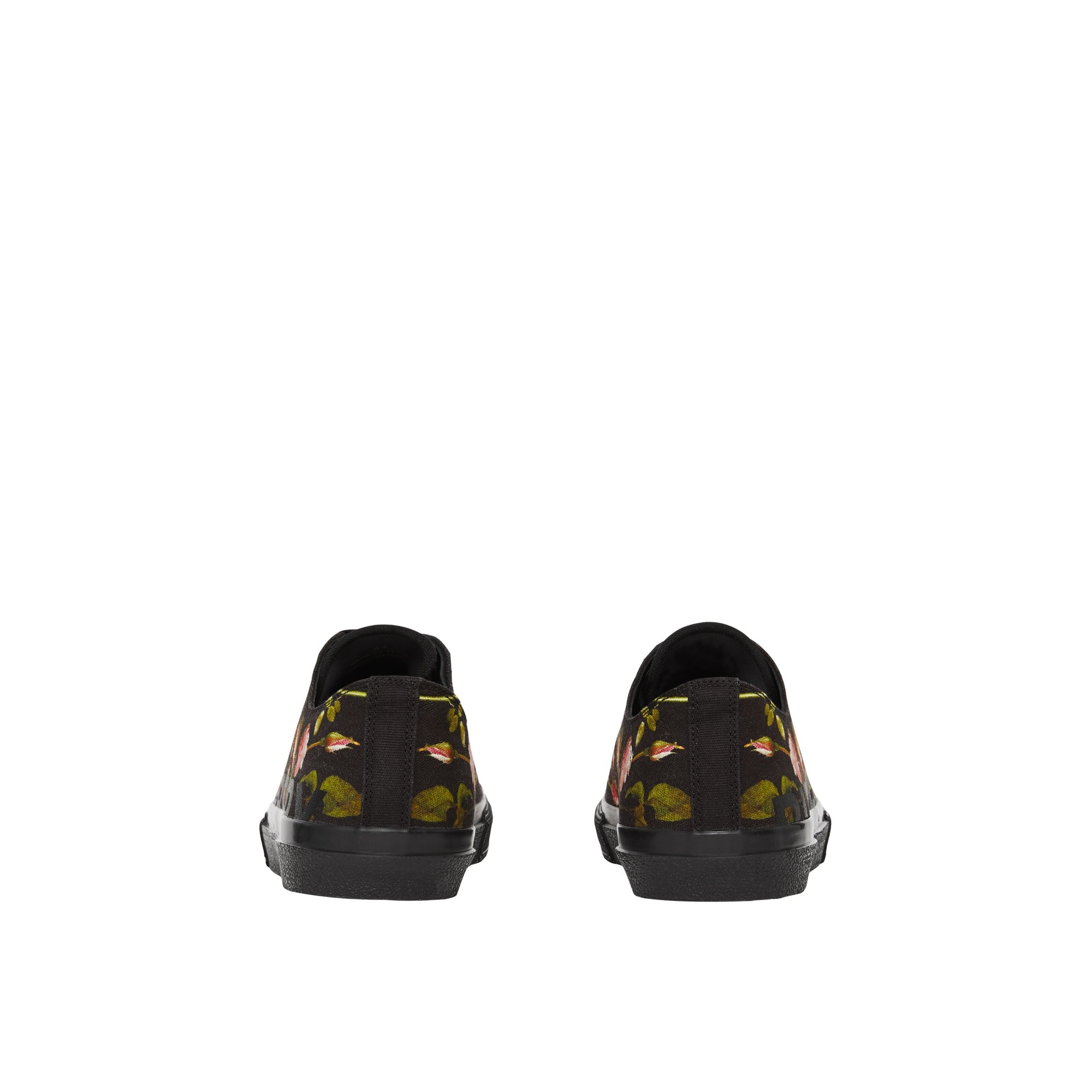 BLACK Sneakers en toile de coton à imprimé roses