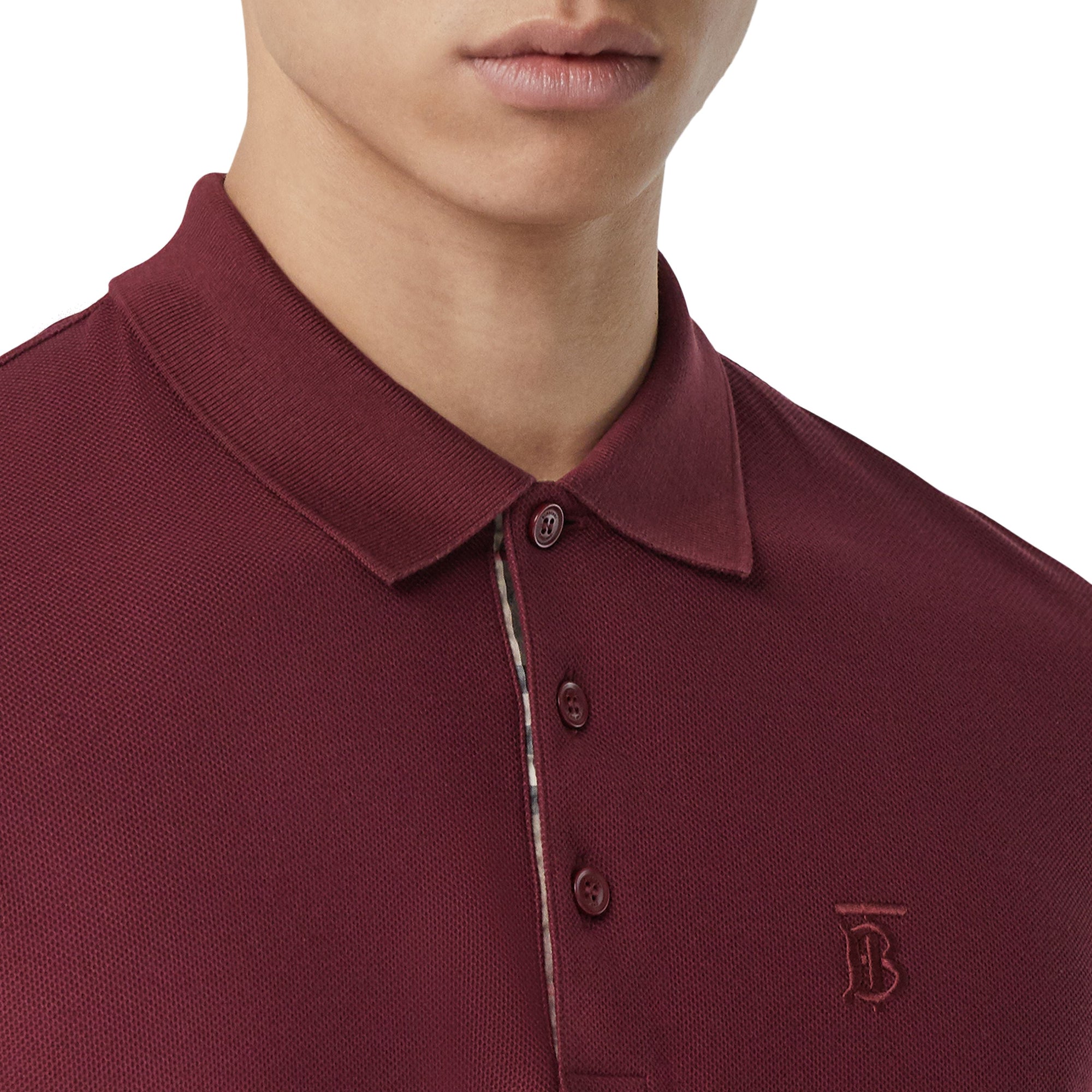 GARNET Polo en piqué de coton Monogram