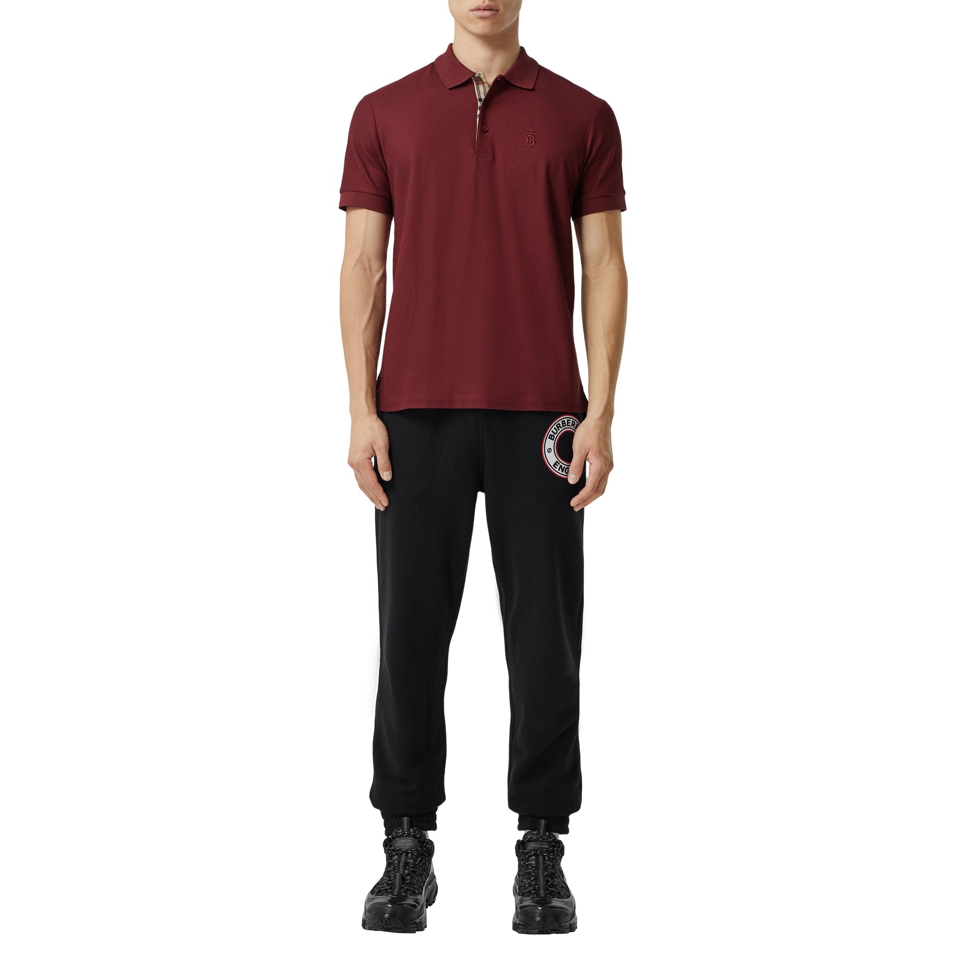 GARNET Polo en piqué de coton Monogram