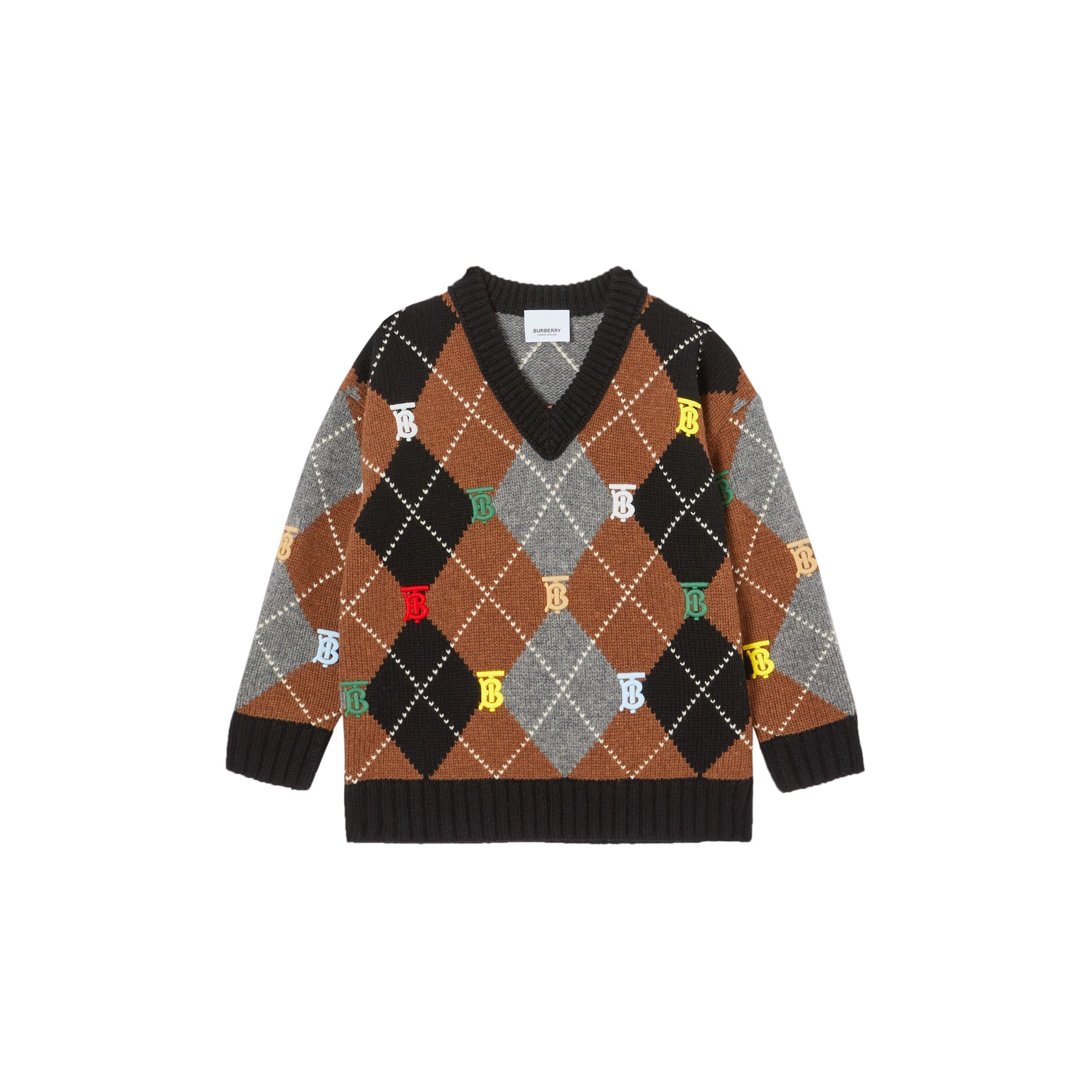 BLACK Pull en laine et cachemire Monogram