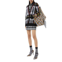 BLACK Cabas de plage extra-large en nylon check Monogram