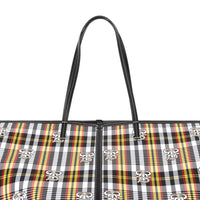 BLACK Cabas de plage extra-large en nylon check Monogram