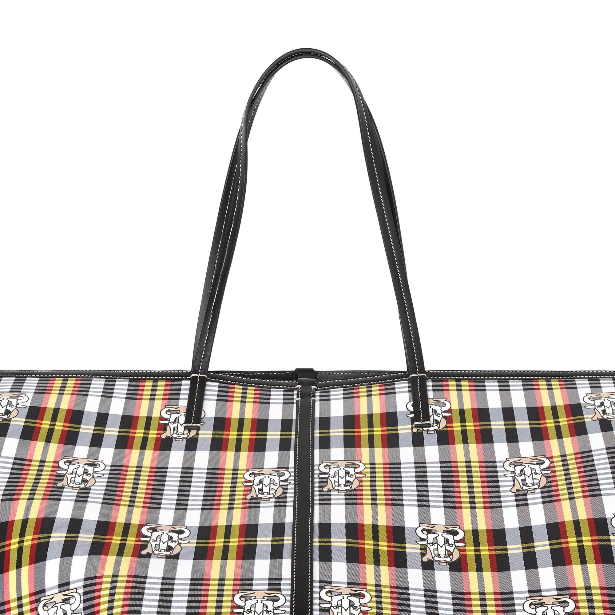 BLACK Cabas de plage extra-large en nylon check Monogram
