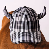 GREY Casquette de baseball Buffle en nylon check avec logo brodé