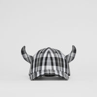 GREY Casquette de baseball Buffle en nylon check avec logo brodé
