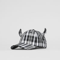 GREY Casquette de baseball Buffle en nylon check avec logo brodé