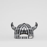 GREY Casquette de baseball Buffle en nylon check avec logo brodé