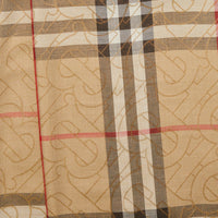 ARCHIVE BEIGE Écharpe légère en soie et laine check métallisée Monogram