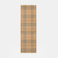 ARCHIVE BEIGE Écharpe légère en soie et laine check métallisée Monogram