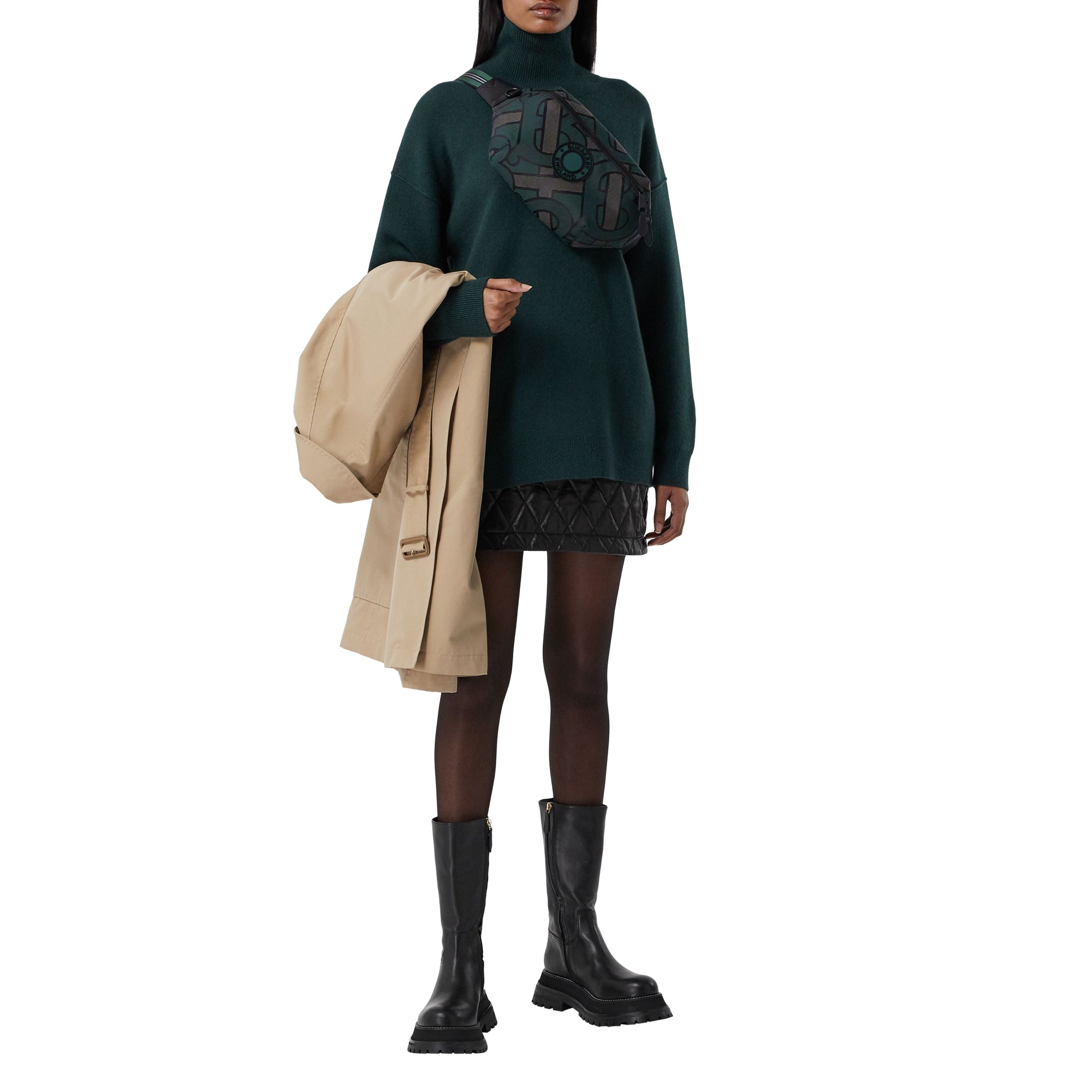 Sac banane Sonny en polyester recyclé Monogram - Vert Forêt