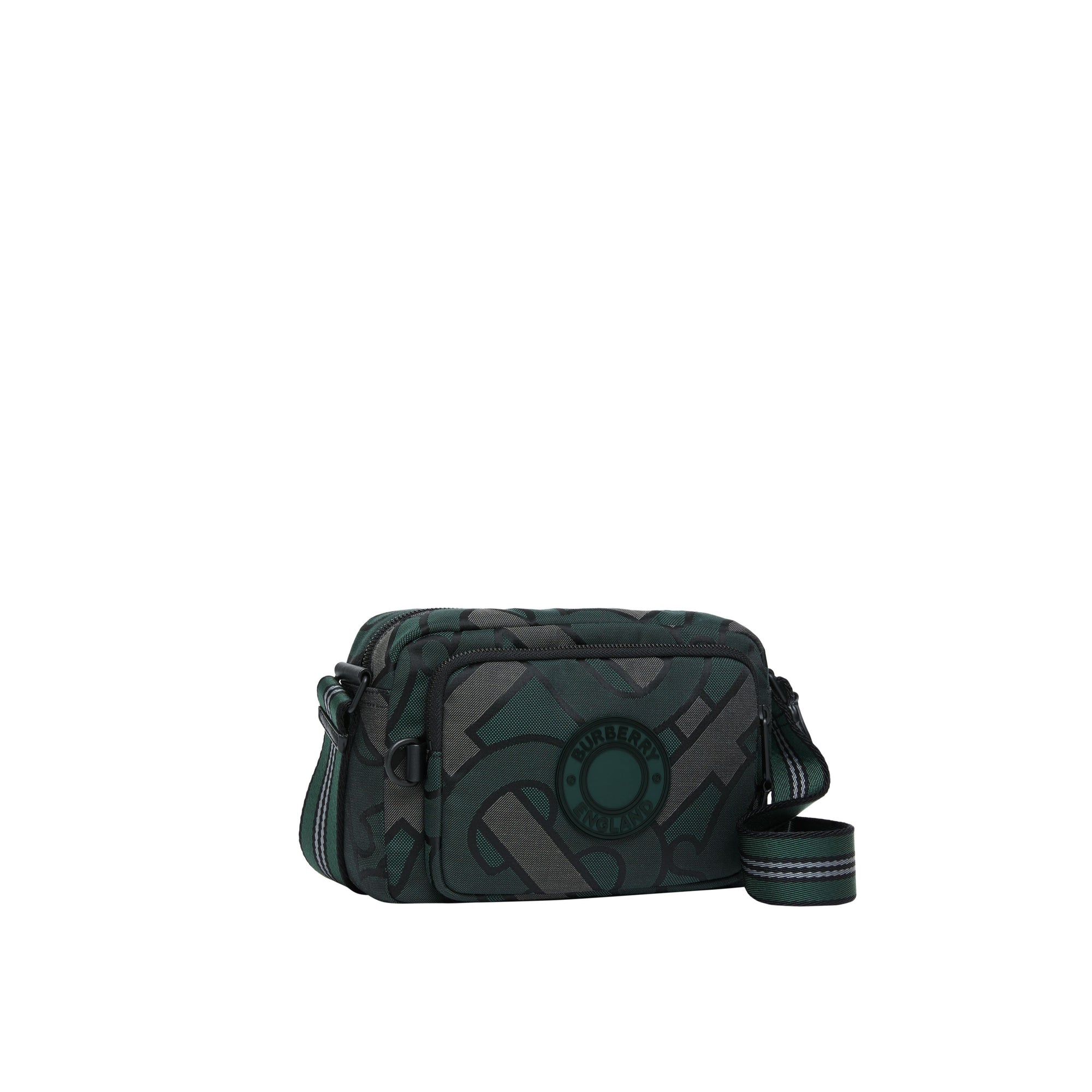 Sac à bandoulière en polyester recyclé monogram - Vert forêt