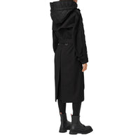 BLACK/BLACK Manteau matelassé en nylon et coton avec capuche amovible