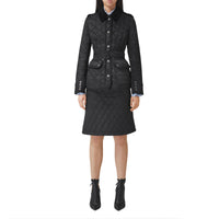 BLACK/BLACK Veste matelassée avec panneau en gabardine de coton