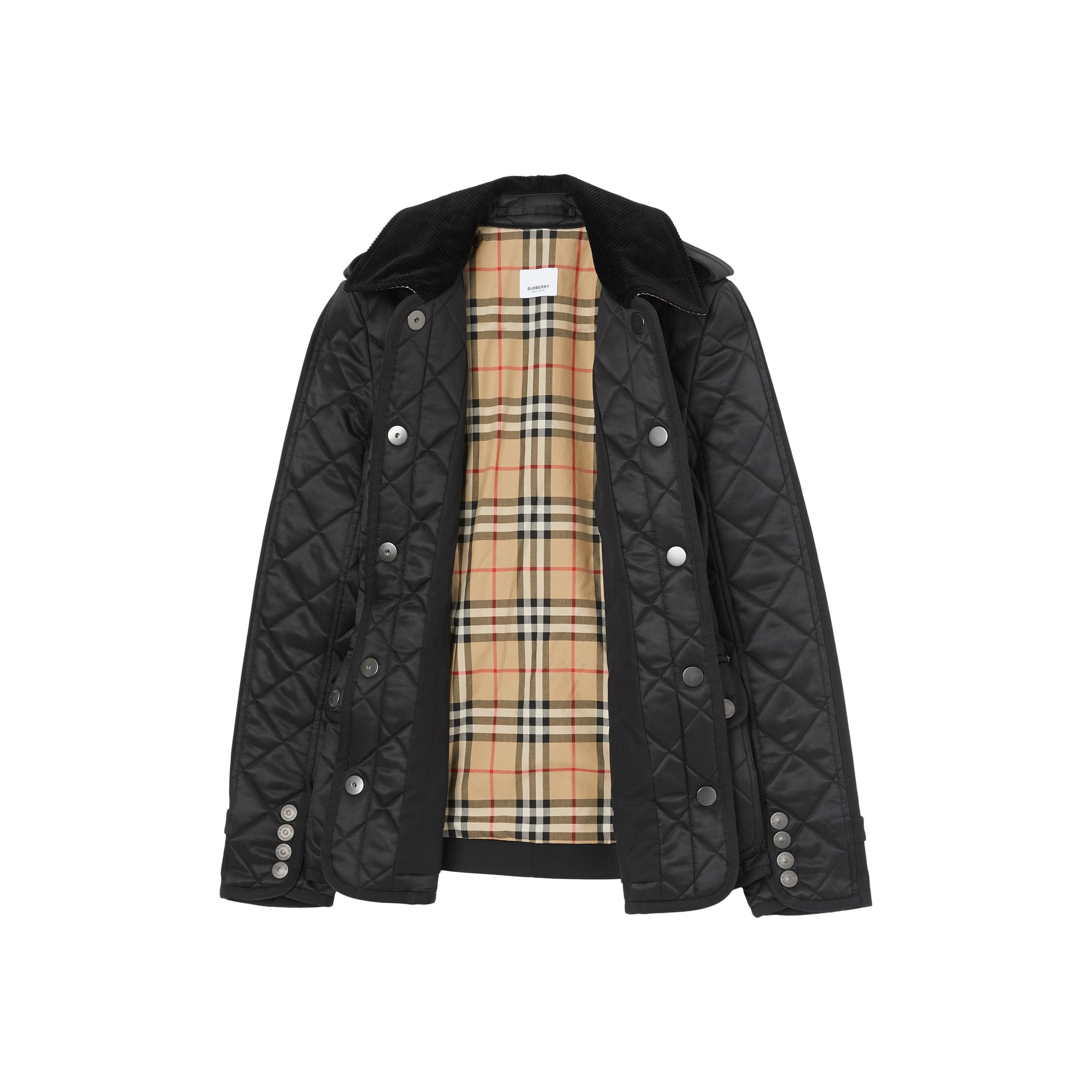 BLACK/BLACK Veste matelassée avec panneau en gabardine de coton
