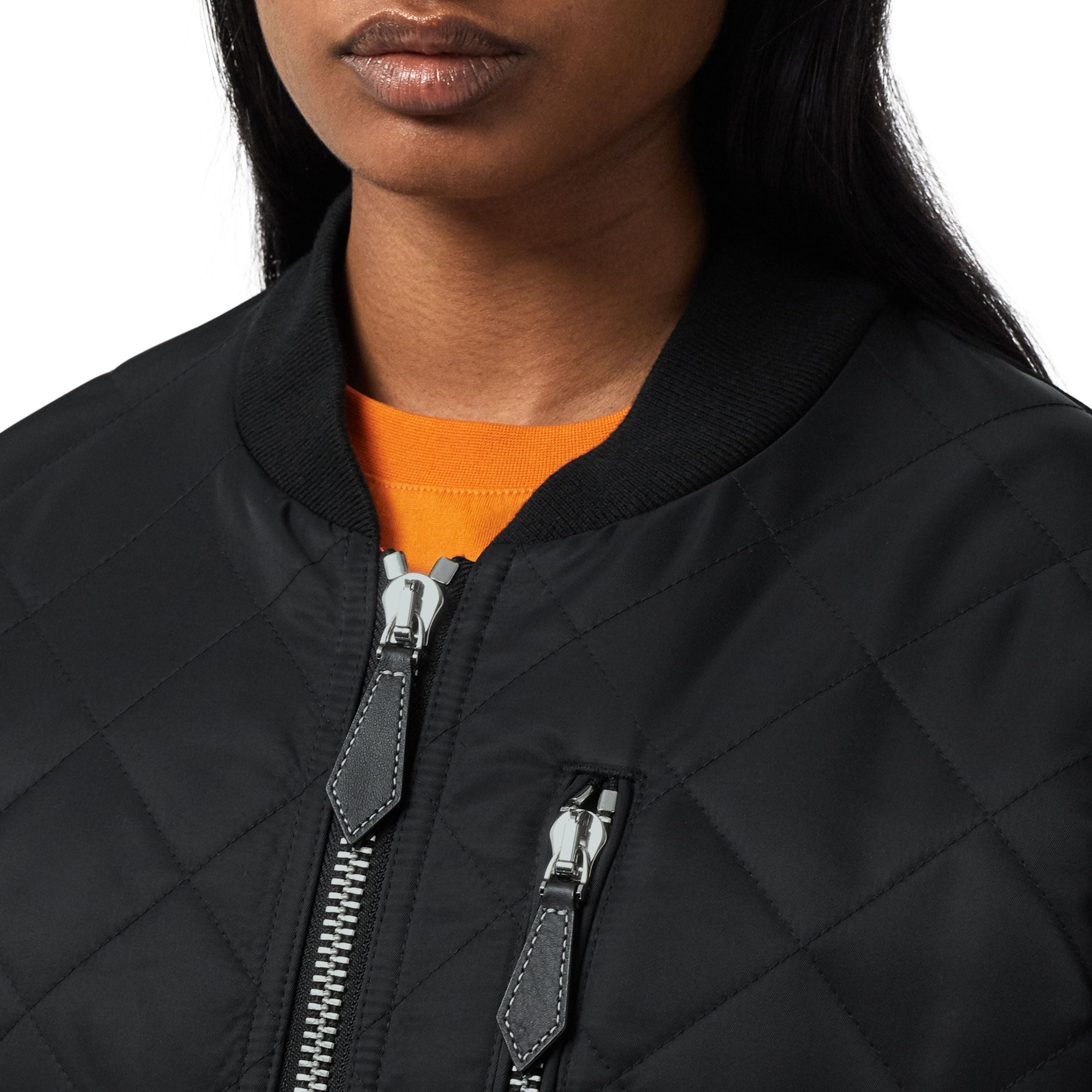 BLACK/BLACK Bomber matelassé en nylon et coton