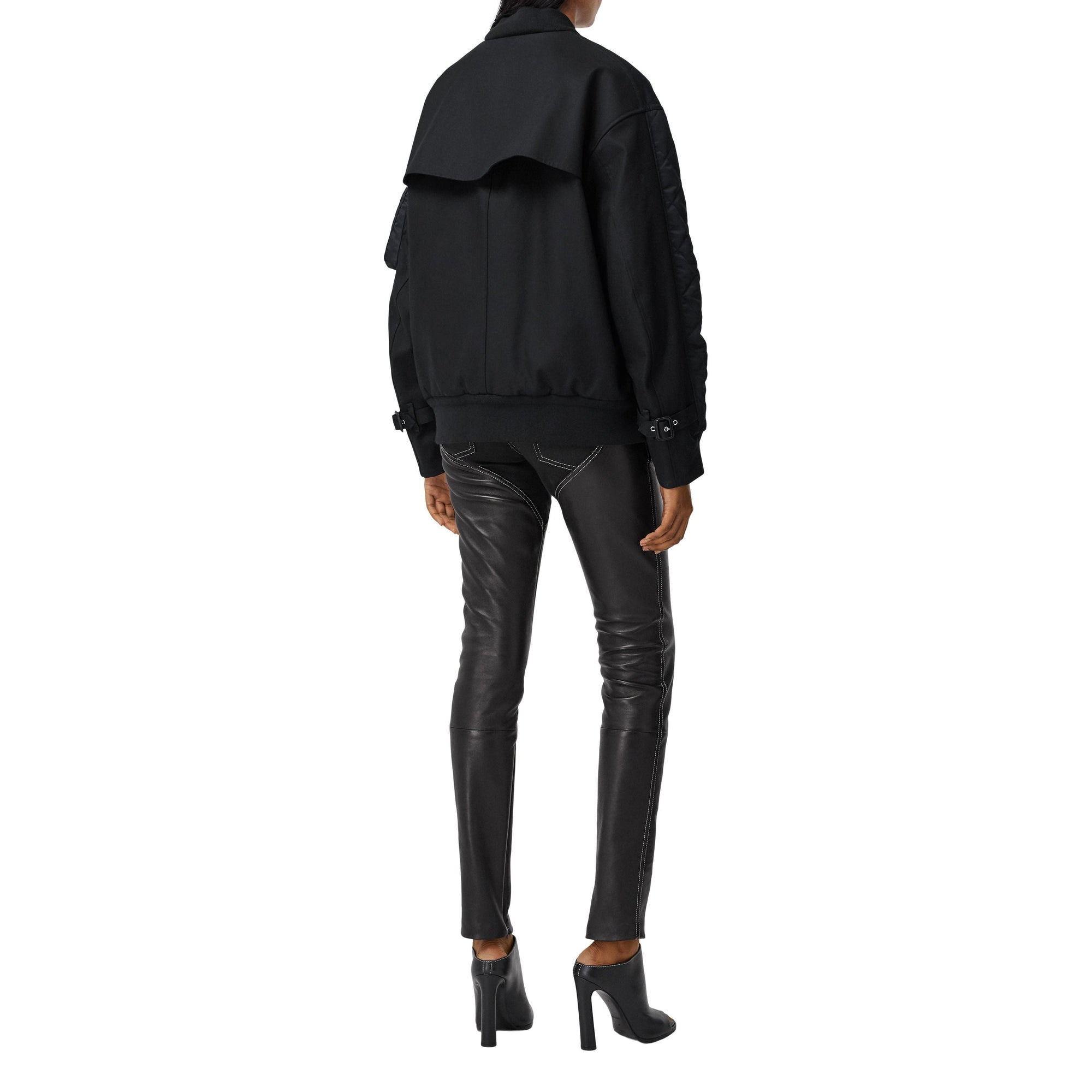 BLACK/BLACK Bomber matelassé en nylon et coton