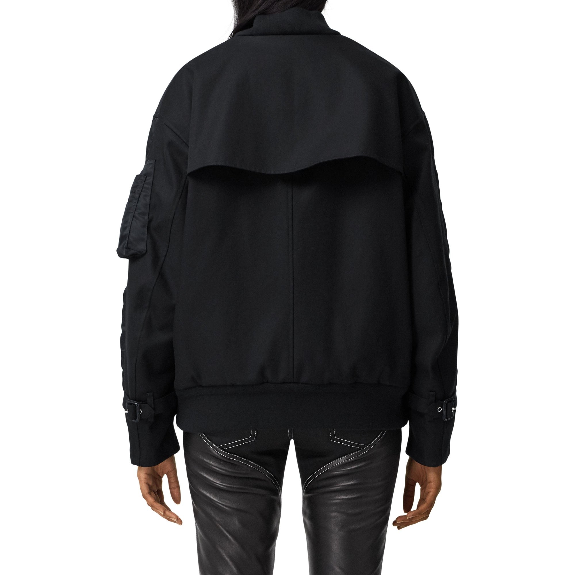 BLACK/BLACK Bomber matelassé en nylon et coton
