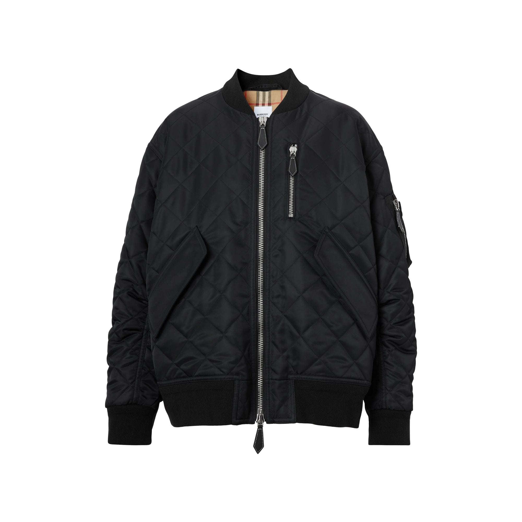 BLACK/BLACK Bomber matelassé en nylon et coton