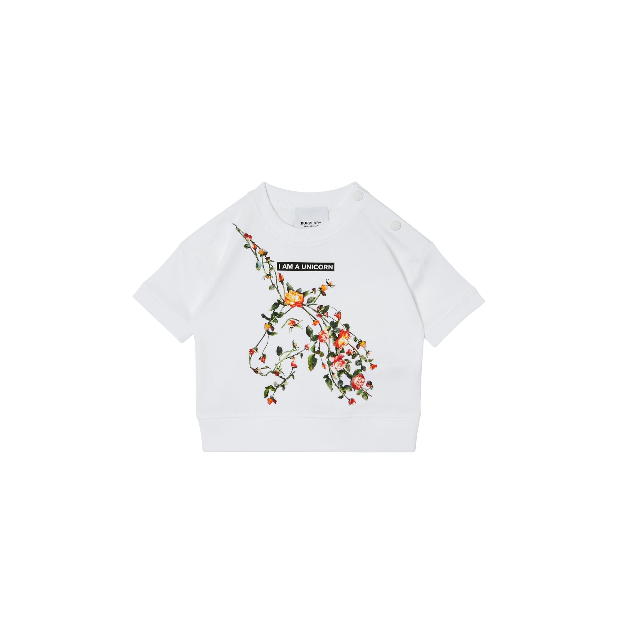 WHITE T-shirt en coton à imprimé montage